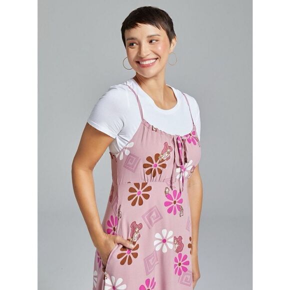 Disney Hercules Floral Meg Allover Print Slip Dress (Med) - Picture 3 of 5